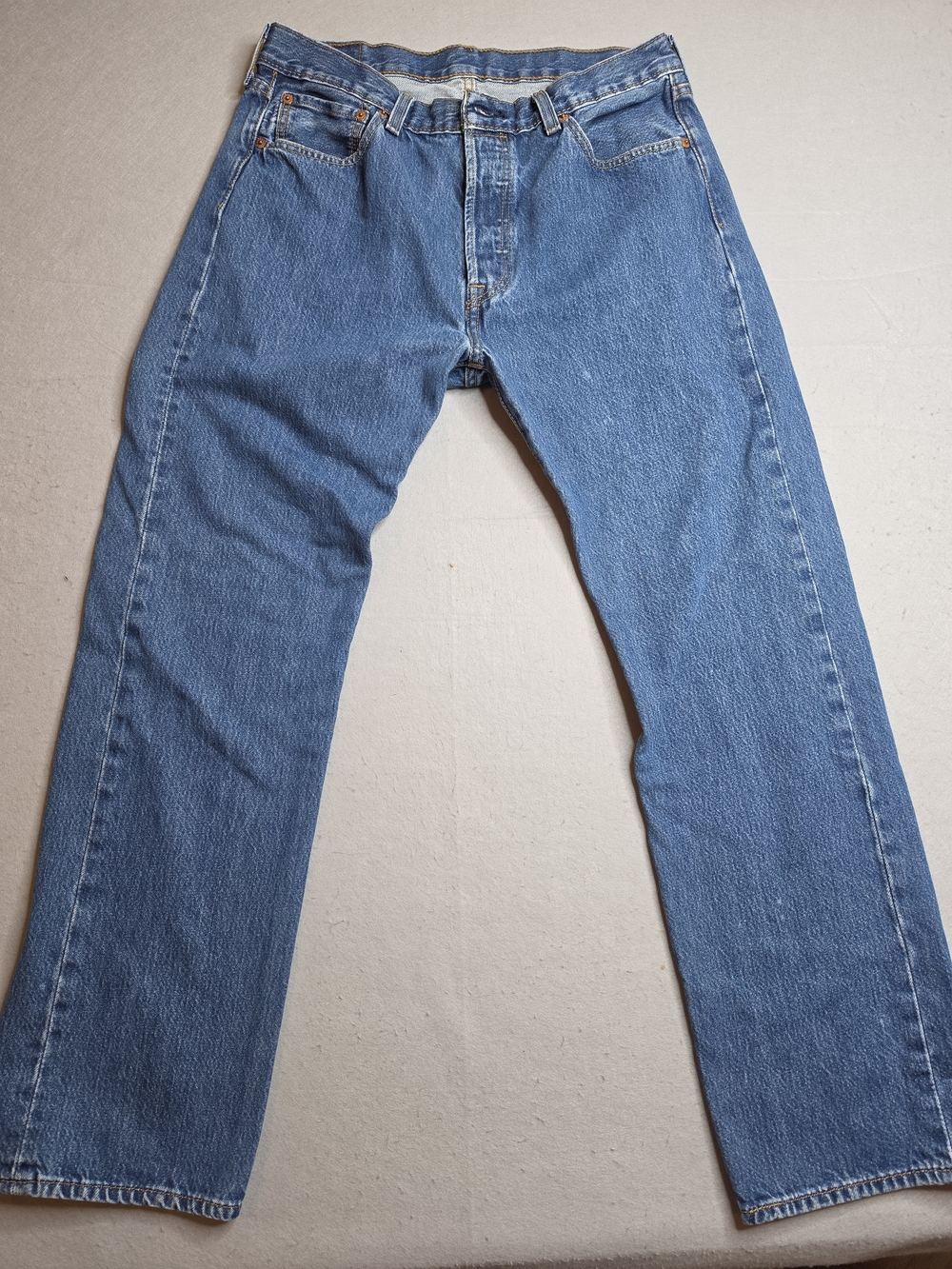 Levi's Men's Light Blue Straight Leg Jeans 501 34w 32L